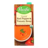 Pacific Natural Foods Red Pepper And Tomato Soup, Roasted, Case Of 12, 32 Fl Oz.