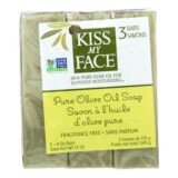 Kiss My Face Pure Olive Oil Moisturizing Soap, Pack Of 3, 4 Oz