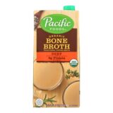 Pacific Natural Foods Organic Beef Bone Broth, Case Of 12, 32 Fz