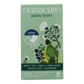 Natracare Panty Liners, Long, Wrapped, 16 Count