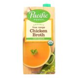 Pacific Natural Foods Free Range Chicken Broth, Low Sodium, Case Of 12, 32 Fl Oz.