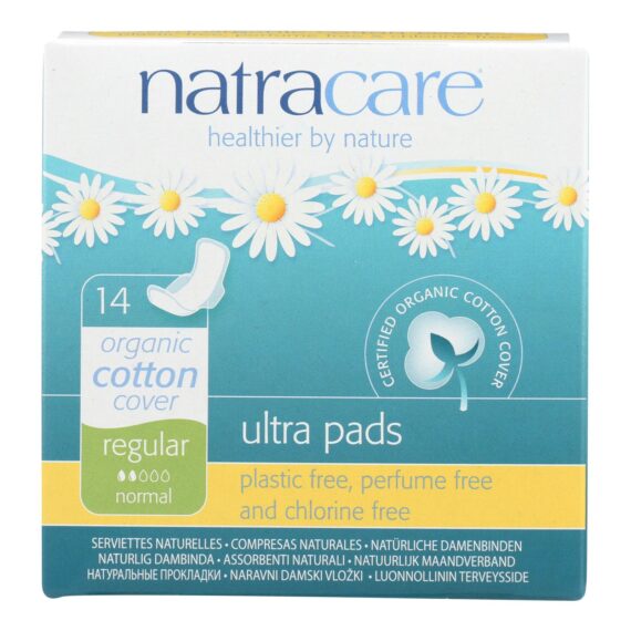Natracare Natural Ultra Pads W/wings Regular W/organic Cotton Cover,  14 Pack