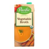 Pacific Natural Foods Vegetable Broth, Organic, Case Of 12, 32 Fl Oz.