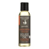 Soothing Touch Bath Body And Massage Oil, Ayurveda, Sandalwood, Rich And Exotic, 4 Oz