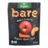 Bare Fruit Apple Chips, Organic, Crunchy, Simply Cinnamon, 3 Oz, Case Of 12