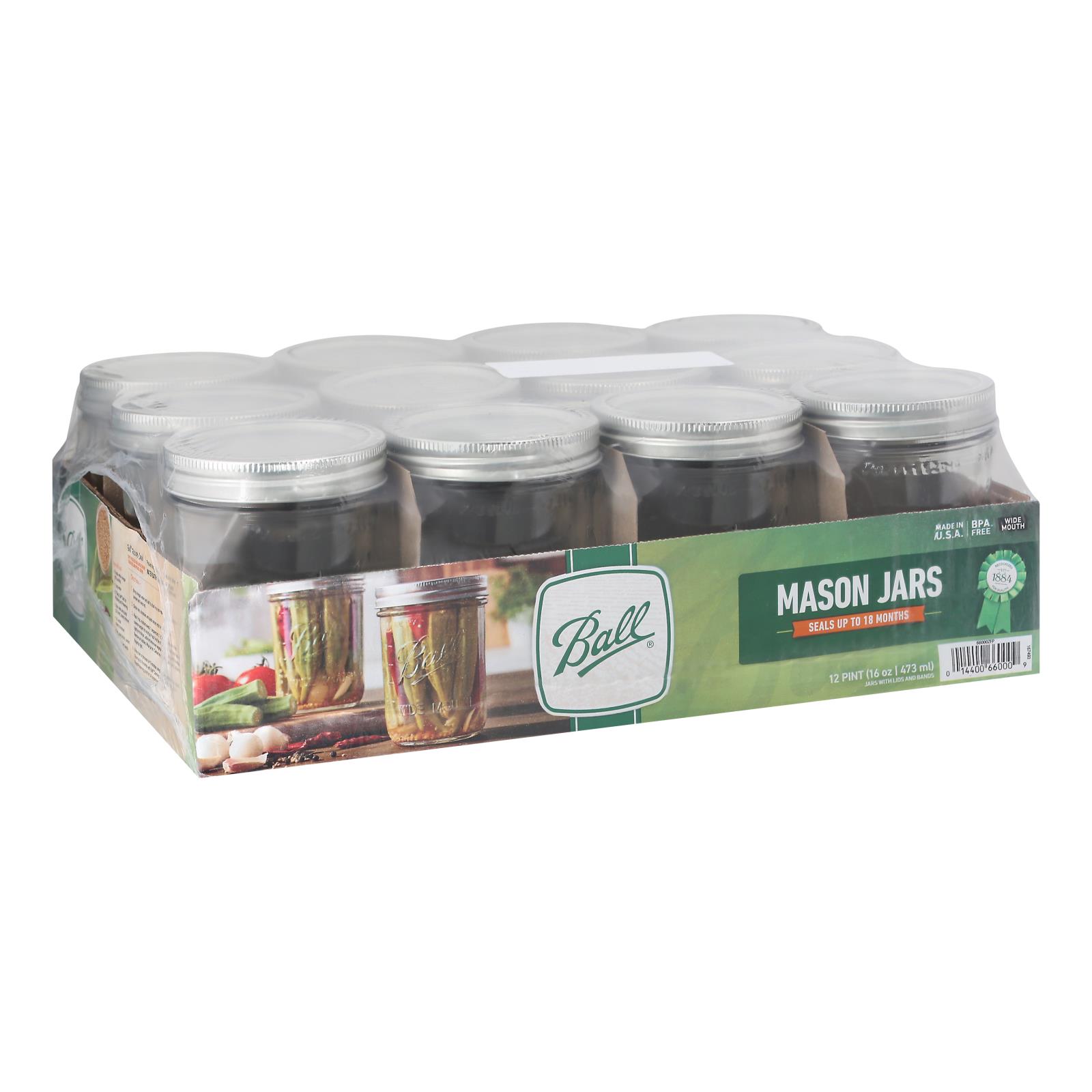 Ball Canning Pint Wide Mouth Can, Case Of 1, 12 Count