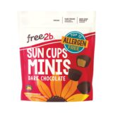Free 2 B Sun Cups, Mini, Dark Chocolate, Case Of 6, 4.2 Oz