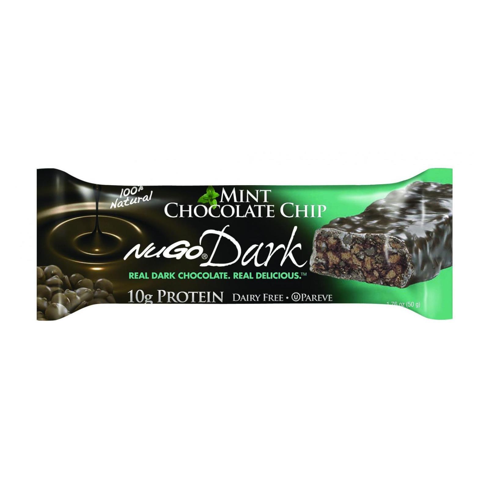 Nugo Nutrition Bar, Dark, Mint Chocolate Chip, 1.76 Oz, Case Of 12