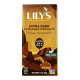 Lily's Sweets Chocolate Bar, Extra Dark Chocolate, 70% Cocoa, 2.8 Oz Bars, Case Of 12