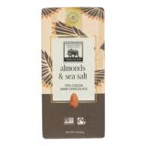 Endangered Species Natural Chocolate Bar, Dark Chocolate, 72 Percent Cocoa, Sea Salt And Almonds, 3 Oz Bars, Case Of 12