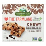 Cascadian Farm Granola Bar, Organic, Chewy, Chocolate Chip, 7.4 Oz, Case Of 12