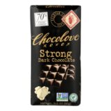 Chocolove Xoxox, Premium Chocolate Bar, Dark Chocolate, Strong, 3.2 Oz Bars, Case Of 12