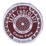 Taza Chocolate Organic Chocolate Mexicano Discs, 100 Percent Dark Chocolate, Cacao Puro, 2.7 Oz, Case Of 12