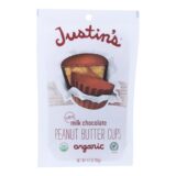 Justin's Nut Butter Peanut Butter Cups, Organic, Milk Chocolate, Mini, Case Of 6, 4.7 Oz.