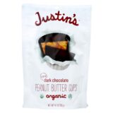 Justin's Nut Butter Peanut Butter Cups, Organic, Dark Chocolate, Mini, Case Of 6, 4.7 Oz.