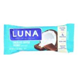 Clif Bar Luna Bar, Organic Chocolate Dipped Coconut, Case Of 15, 1.69 Oz