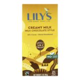 Lily's Sweets Chocolate Bar, Creamy Milk Chocolate, 40 Percent Cocoa, 3 Oz Bars, Case Of 12