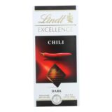 Lindt Chocolate Bar, Dark Chocolate, 47 Percent Cocoa, Excellence, Chili, 3.5 Oz Bars, Case Of 12