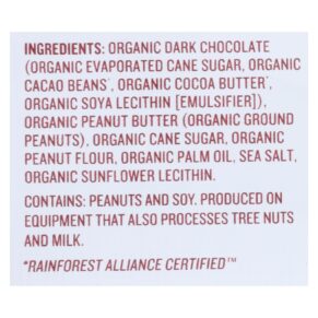 Justin's Nut Butter Organic Peanut Butter Cups, Dark Chocolate, Case Of 12, 1.4 Oz.