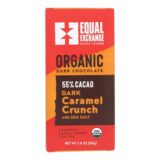 Equal Exchange Organic Milk Chocolate Bar, Caramel Crunch With Sea Salt, Case Of 12, 2.8 Oz.