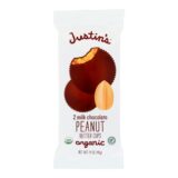 Justin's Nut Butter Organic Peanut Butter Cups, Milk Chocolate, Case Of 12, 1.4 Oz.