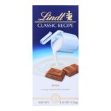 Lindt Chocolate Bar, Milk Chocolate, 31 Percent Cocoa, Classic Recipe, 4.4 Oz Bars, Case Of 12