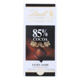 Lindt Chocolate Bar, Dark Chocolate, 85 Percent Cocoa, Extra Dark, 3.5 Oz Bars, Case Of 12