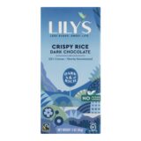 Lily's Sweets Chocolate Bar, Dark Chocolate, 55 Percent Cocoa, Crispy Rice, 3 Oz Bars, Case Of 12