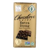Chocolove Xoxox, Premium Chocolate Bar, Dark Chocolate, Extra Strong, 3.2 Oz Bars, Case Of 12