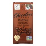 Chocolove Xoxox, Premium Chocolate Bar, Dark Chocolate, Coffee Crunch, 3.2 Oz Bars, Case Of 12