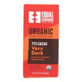 Equal Exchange Organic Chocolate Bar, Very Dark, Case Of 12, 2.8 Oz.