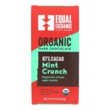 Equal Exchange Organic Dark Chocolate Bar, Mint Crunch, Case Of 12, 2.8 Oz.
