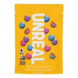 Unreal, Crispy Quinoa Chocolate Gems, Dark Chocolate, Case Of 6, 5 Oz.