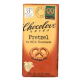Chocolove Xoxox, Premium Chocolate Bar, Milk Chocolate, Pretzel, 2.9 Oz Bars, Case Of 12