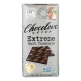 Chocolove Xoxox, Dark Chocolate Bar, Extreme, Case Of 12, 3.2 Oz