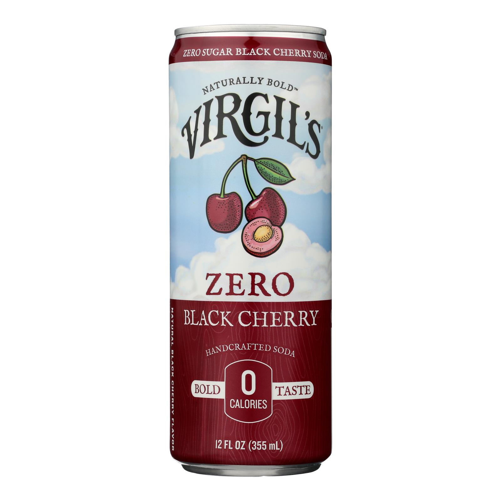 Virgil's - Soda Zero Sugar Black Cherry Can - Case Of 6 - 4-12 Fluid Ounces