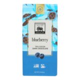 Endangered Species Natural Chocolate Bars, Dark Chocolate, 72 Percent Cocoa, Blueberries, 3 Oz Bars, Case Of 12