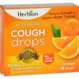 Herbion Naturals Cough Drops, All Natural, Orange, 18 Drops