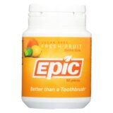 Epic Dental, Xylitol Gum, Fresh Fruit, 50 Pieces