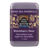 One With Nature Triple Milled Soap Bar, Blackberry Pear, 7 Oz