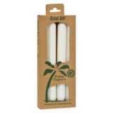 Aloha Bay, Palm Tapers, White, 4 Candles