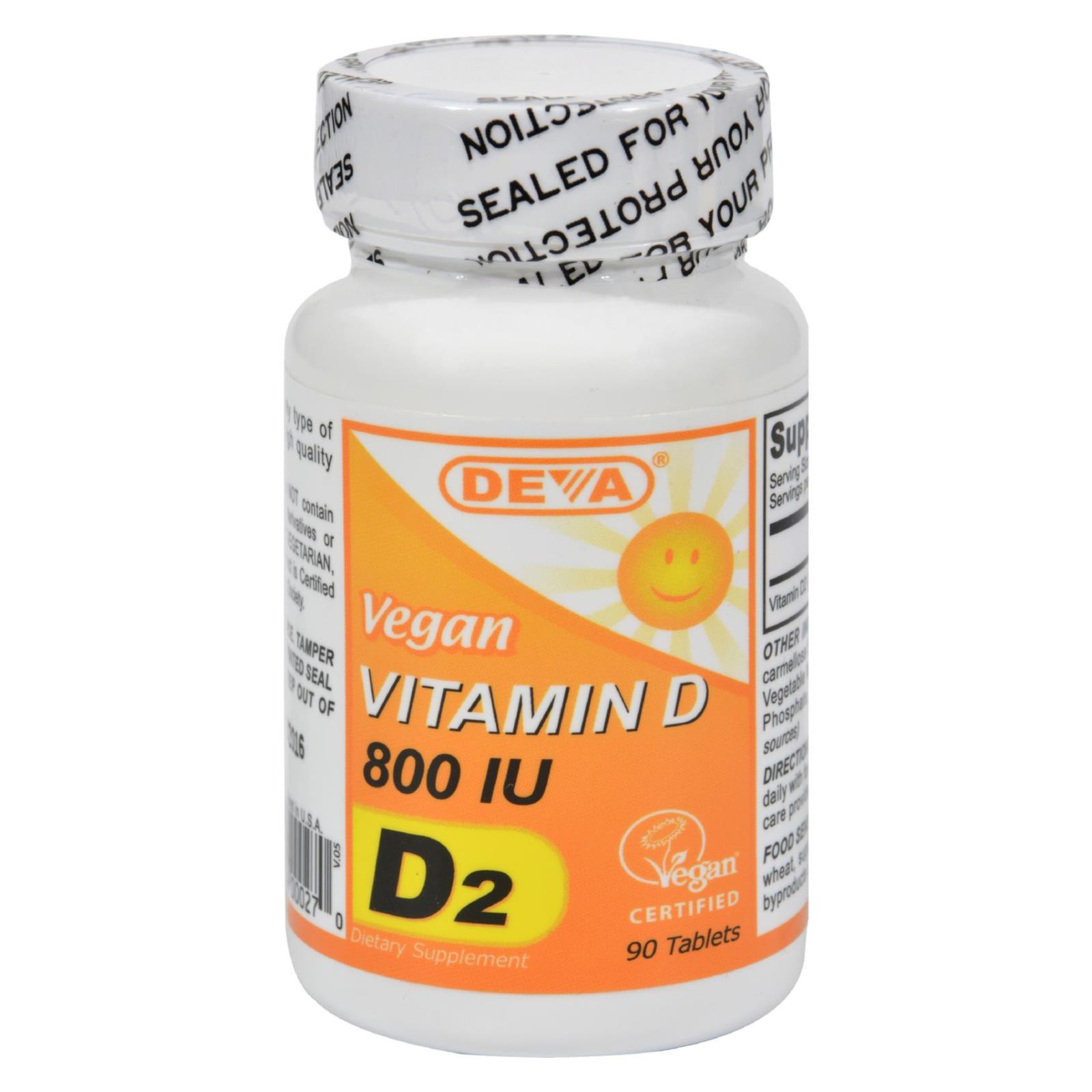 Deva Vegan Vitamins, Vitamin D, 800 Iu, 90 Tablets