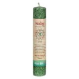 Aloha Bay, Chakra Pillar Candle, Green, 8"