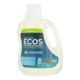 Earth Friendly Ecos Ultra 2x All Natural Laundry Detergent, Lemongrass, Case Of 4, 100 Fl Oz