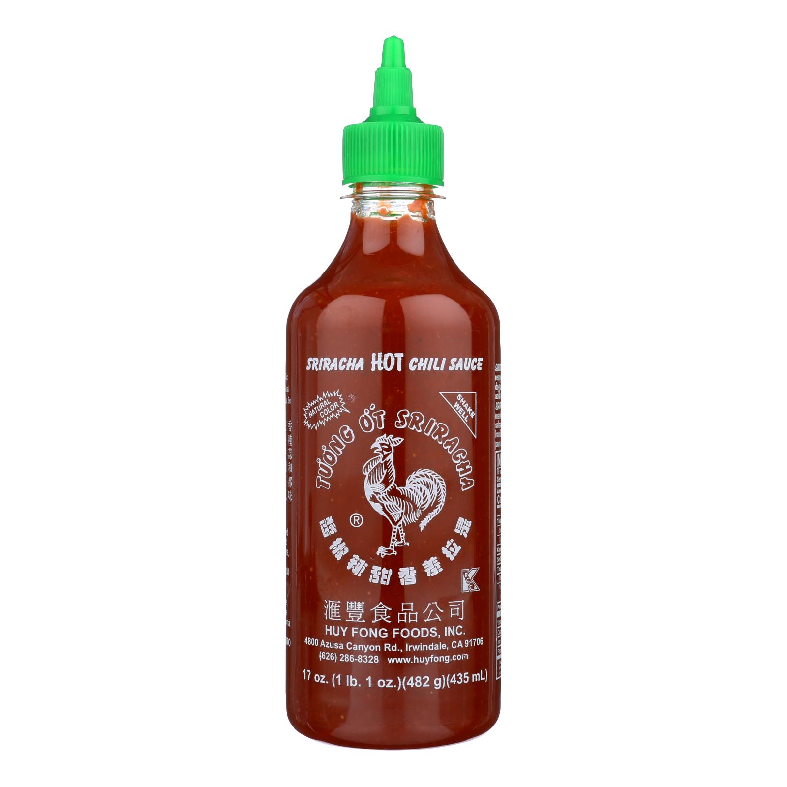 Huy Fong Hot Chili Sauce, Sriracha, Case Of 12, 17 Oz.