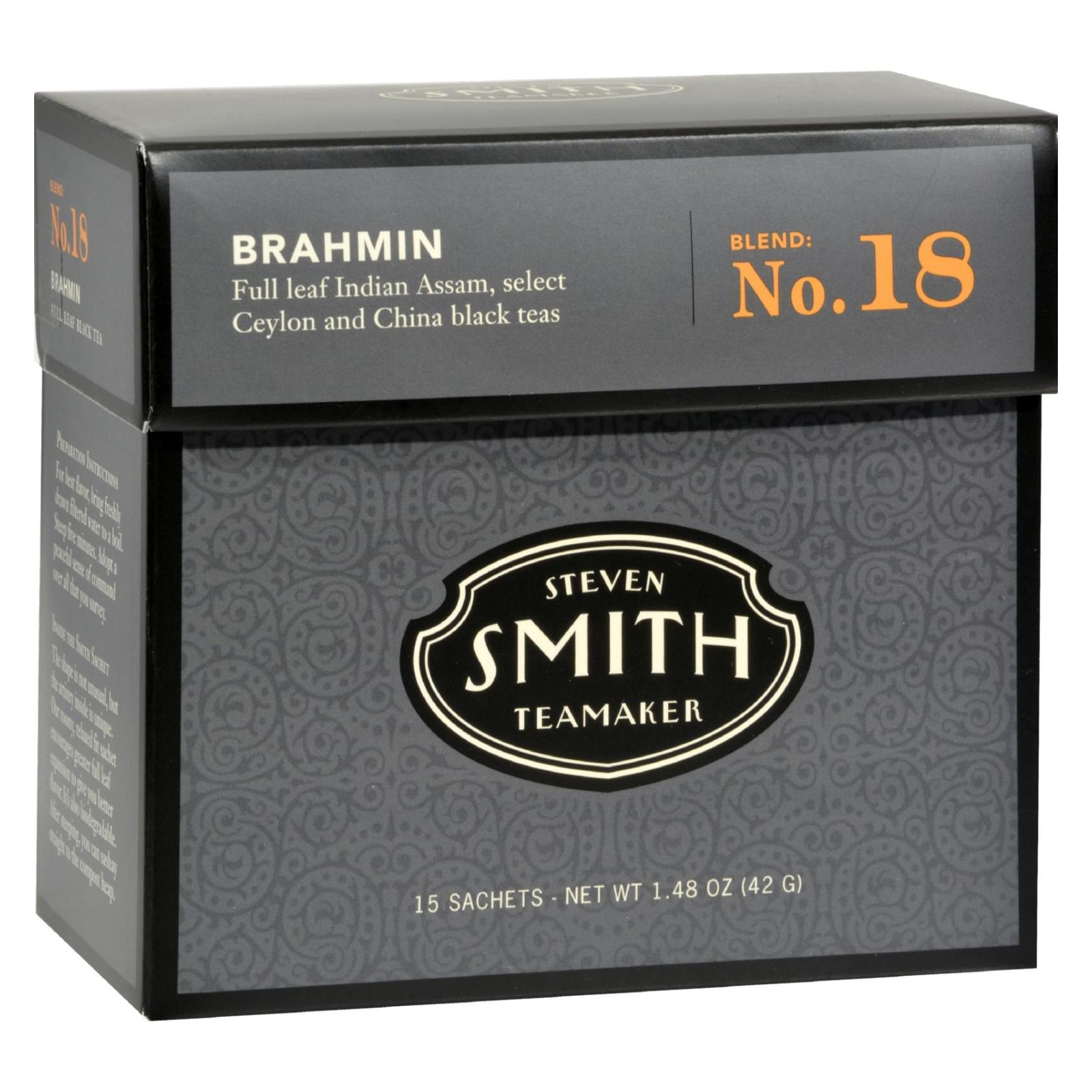 Smith Teamaker Black Tea, Brahmin, Case Of 6, 15 Bags