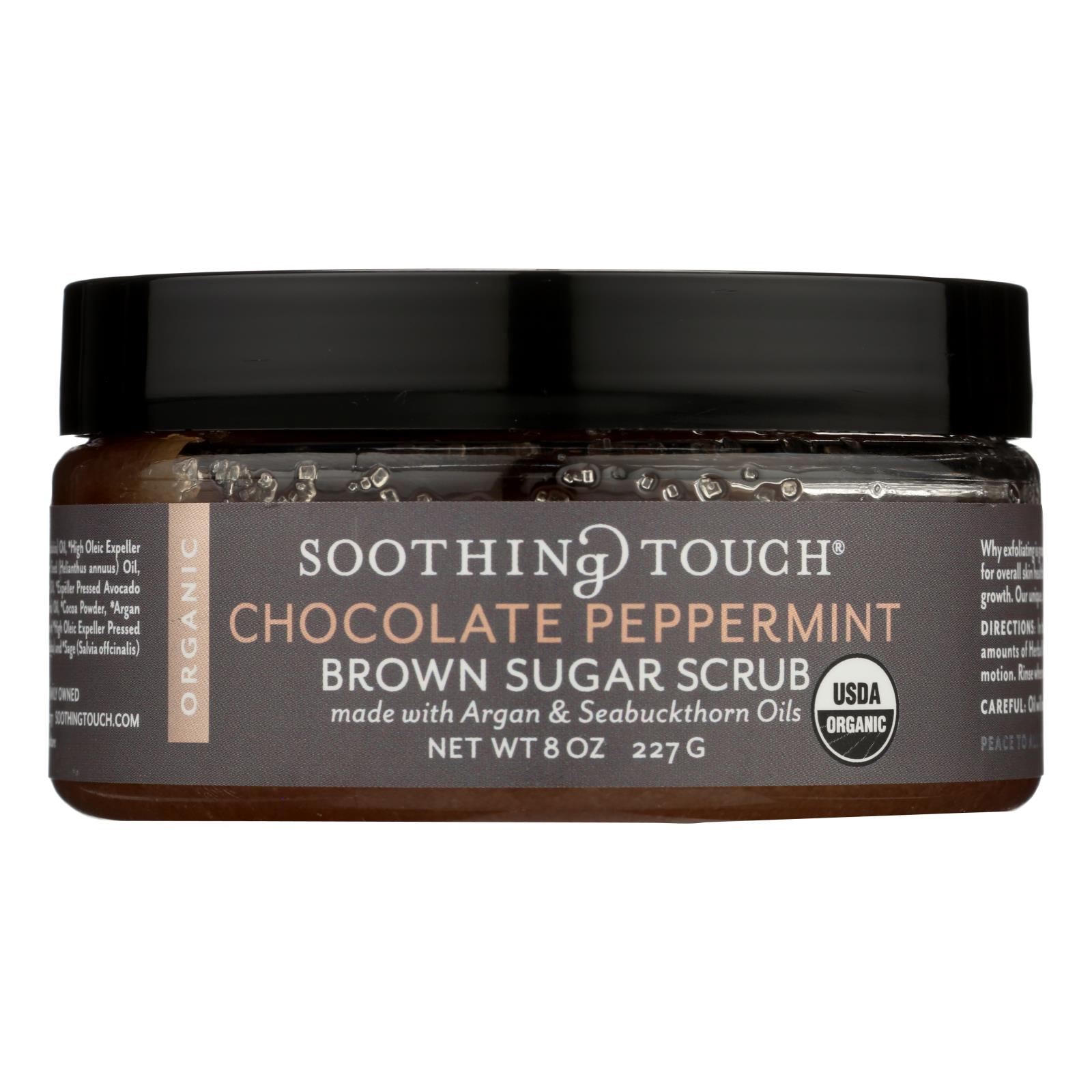 Soothing Touch Scrub, Organic, Sugar, Chocolate Peppermint Brown Sugar, 8 Oz