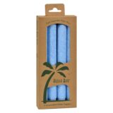 Aloha Bay, Palm Tapers, Light Blue Candles, Unscented, 4 Pack