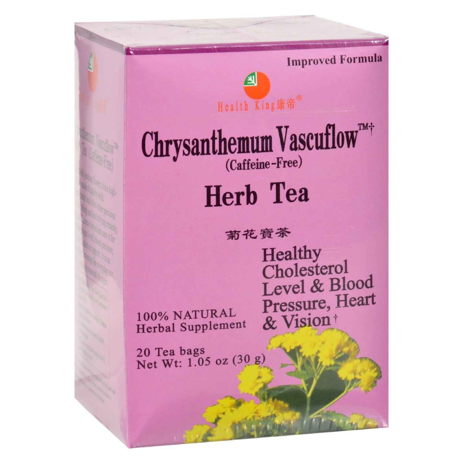 Health King Chrysanthemum Vascuflow Herb Tea, 20 Tea Bags