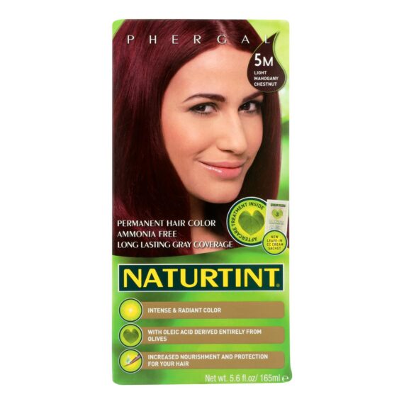 Naturtint Hair Color, Permanent, 5m, Light Mahogany Chestnut, 5.28 Oz